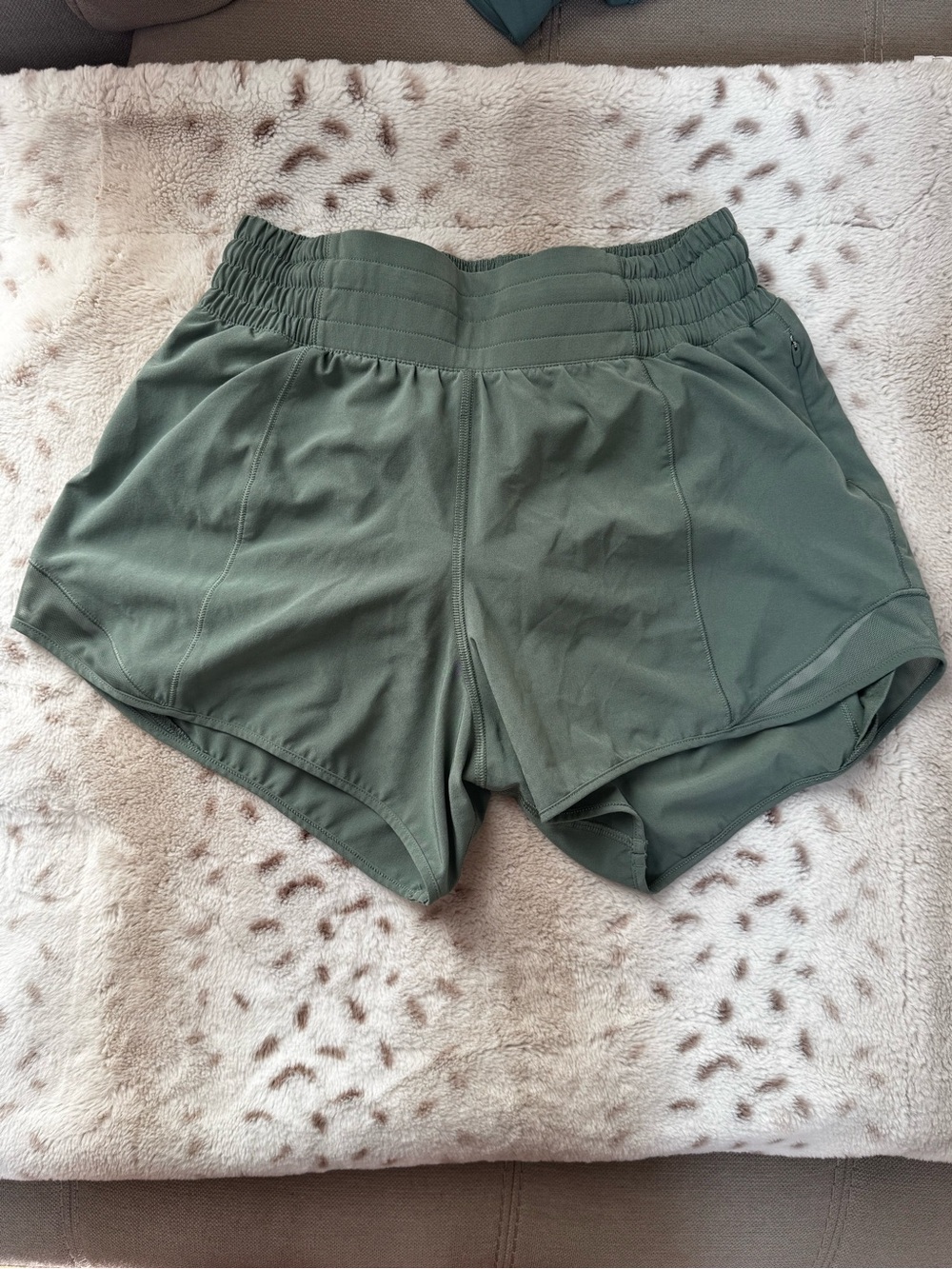 lululemon athletica Olive Green High-Rise Running Shorts